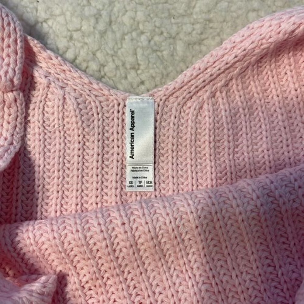 NEW American Apparel Knit Light Pink Cropped Tank - Picture 3 of 3